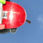 Jose Castillo, skater, ollies over photographer. September 6, 2013