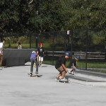 Chey-chey and Jose Castillo, skaters, at Indian Hammocks Skate Park, October 2012