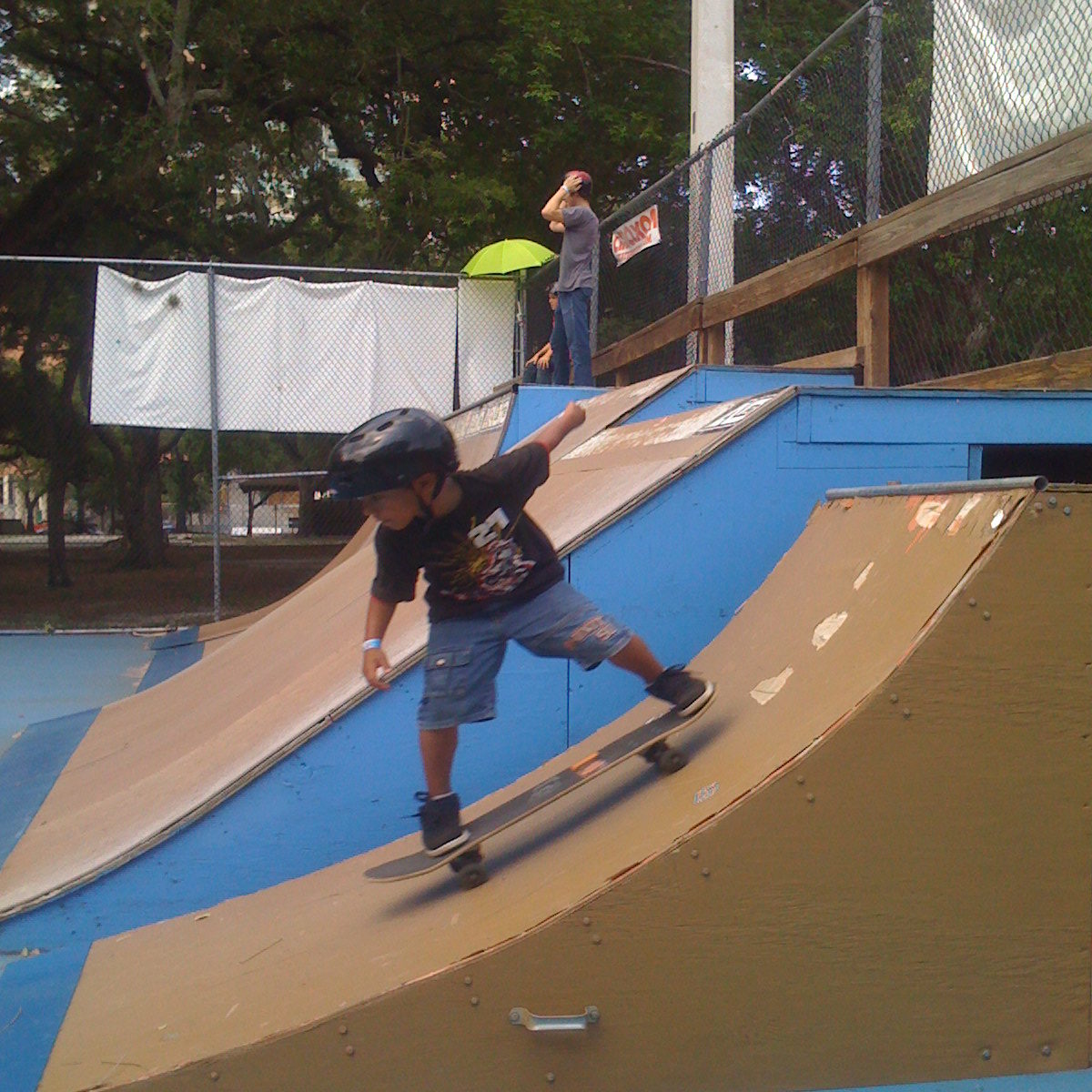 Jose Castillo dropping in at Coconut Grove Skatepark Miami, July 2010