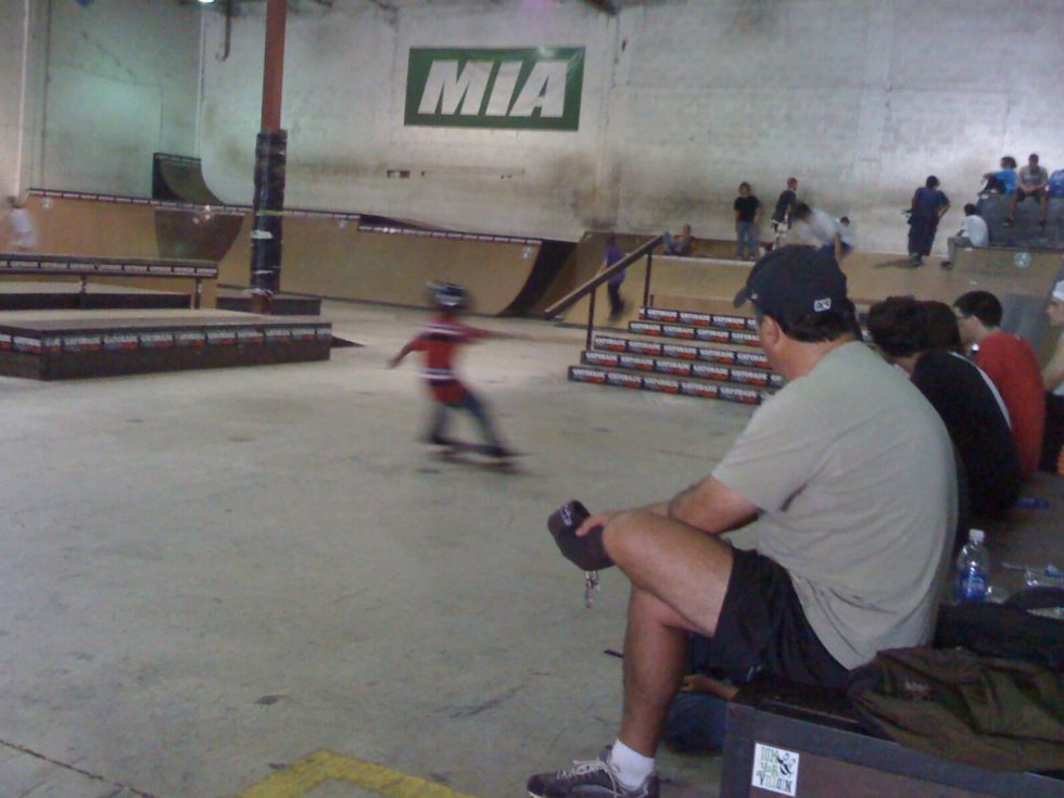 Jose Castillo, age 6, skating for an audience, MIA Skatepark, September 25, 2010