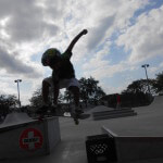 Jose Castillo, skater, off the kicker at Westwind Lakes Skate Park March 29, 2013