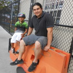 Jose Castillo and Chema, dad, at Westwind Lakes Skatepark, March 29, 2013